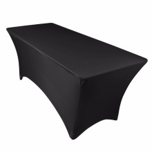 Manteles spandex para la mesa rectangular de la mesa rectangular de 6 pies cubierta de la mesa elástica de la mesa de poliéster